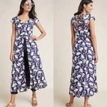 Maeve  by Anthropologie Tate Button Front Lattice Back Maxi Floral Sundress Sz 12 Photo 3