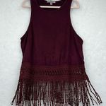 Charlotte Russe Women's Boho Crop Top Tank Sz Small Sleeveless Boho Photo 0