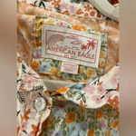 American Eagle  Resort Shirt Floral Color Block Oversized Breathable Cap Size XS Photo 8
