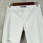 Abercrombie & Fitch Abercrombie Womens White Distressed‎ Skinny Jeans Size 26R Signature Collection Photo 1