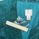 LC Lauren Conrad NWT Size 12 Teal - Floral Lace Vintage Charm Blazer Jacket Photo 3