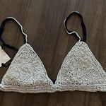 ZARA NWT RARE  PEARL BRALETTE WITH ADJUSTABLE STRAPS AND CLASP CLOSURE Photo 0