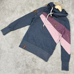 Naketano  Women’s Hoodie Pullover Brave New World in Gray Pink Maroon Rope M Photo 4