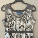 Simply Vera, Vera Wang Simply Vera Vera Wang gray and light blue floral sleeveless dress size small Photo 6