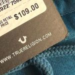 True Religion NWT Teal World Tour Boyfriend Joggers Size L New w/Tag Retail $109 Photo 7