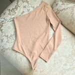 LPA š REVOLVE One Shoulder Thong Bodysuit in Nude Tan Photo 3