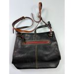 Dooney & Bourke Dooney Bourke‎ Leather Crossbody Bag Flap Top Black Designer Purse Photo 2