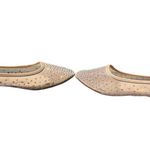 Beige Crystal Embellished Mesh Follis Strass Ballerina Flats Red Size 7.5 Photo 7