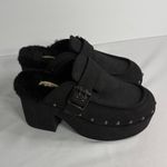 Free People Charcoal Platform Mules with Silver Studs Photo 1