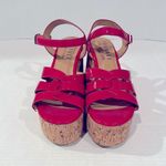 Journee Collection Jania Tru Comfort Platform Sandal Women's 7 Red Cork NWOT Photo 6