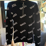 Guess  Black Zip-Up Sweater with Logo Pattern size small Photo 0