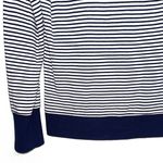Athleta Studio White & Navy Blue Striped Boatneck Plush Sweater Photo 4