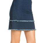 0² Denim O2 Denim medium denim raw hem mini skirt pre owned Photo 4