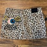 Von Dutch  Women’s Leopard Patch Mini Skirt Size 29 NWT Photo 3