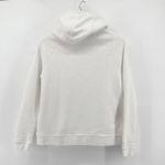 Nike Women Logo Graphic Hoodie Sweatshirt White Rose Gold Metallic Swoosh Medium Photo 4