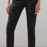 Chico's  Size 1R Brigitte Tonal Floral Slim Ankle Pants Size 8 Black Stretch Punk Photo 0