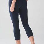 Lululemon Blue Patchwork Wunder Under Crop III Leggings - Size 6 - Full On Luon Photo 1