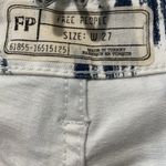 Free People  Indigo Skies Printed Cropped Leg Jeans, Size 27 Photo 3