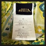 Bila Boho Peasant Top Women’s Medium Paisley Floral Green Yellow 100% Cotton EUC Photo 12