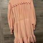 L'ATISTE  By Amy Womens Peach Pink Lace Trim Mini Dress Smocked Waist Sz 1X NWT Photo 9