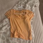 orange square neck top Photo 0