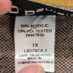 Cathy Daniels C.D. Daniels Open Front Cardigan Leaf Print Knit Sweater Jacket 1X Photo 4