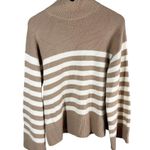 Theory Felted Wool Blend Ribbed Trim Mock Turtleneck Sweater Size Large Photo 0
