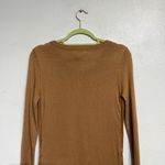 Neiman Marcus  Camel Long Sleeve Leather Mini Dress Sz XS NWT Photo 6