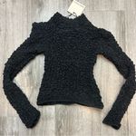 Finders Keepers NWT Anthropologie’s  Popcorn Black Smocked Longsleeve Top Small Photo 2