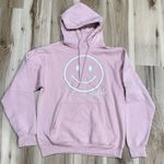 Buffalo Pink Smiley Face Pullover Hoodie Women’s Medium Pink Photo 0