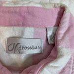 Dress Barn Medium 100% Cotton Plaid Zip Up Shacket Jacket Collar Pink White Photo 2