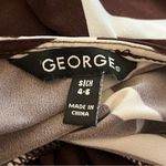 Y2K George Giraffe Print Cowl Neck Top Lace Photo 2