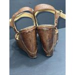 Frye Corrina Campus Platform Brown Leather Y2K Boho Hippie Wedge Heel Sandals 8 Photo 4