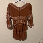Free People  Bohemian Brown Embroidered Women's Romper xs Photo 4