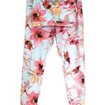 Forever 21 Light Blue Tropical Floral Print Active Wear Bra Legging Set Womens Photo 3