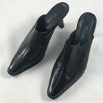 Pienella Blk Point Kitten Heel clog boot Size 7 Photo 2