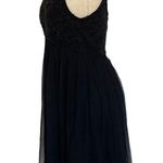 Marie St. Claire Black Beaded Open Back Short Dress Size 4 Photo 10