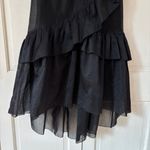 Ulla Johnson Clemente Dress Noir One Shoulder High Low Midi Gown Black Size 2 Photo 3