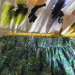 Midnight sky  Women's Floral Green Blue Lightweight Wide Leg Pull On Pants Medium Photo 7