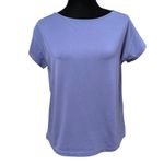 J.Jill Luxe Supima Blue Short Sleeve Tee Top Petite Small Soft Stretch Photo 1