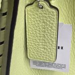 Coach Lane Leather Whipstitch Shoulder Bag Pale Lime Silver Trim Photo 7