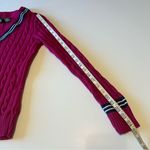 Ralph Lauren  Lauren Active Collection Y2K Tennis V Neck sweater cableknit, sz S Photo 8