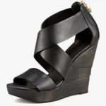 Diane Von Furstenberg  Opal Black Wedge Womens Sandals Size 8.5 Like New Cond. Photo 0