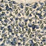 Cotton Candy LA | Blue and White Floral Ruched Peasant Dress | Small Photo 8