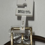 Michael Kors Signature MK Pattern Belt Size S 556023 Woman's Gold Buckle Photo 3