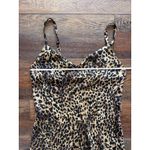 Cacique  Vintage 90's Lingerie Chemise Small Slip Dress Leopard Silk Photo 5