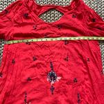Free People Oxford Embroidered Mini Dress Red Combo Small Photo 8