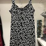 Gap Black and White Sleeveless Floral Mini Sundress Photo 0