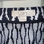 Ann Taylor  Loft Women's Tulip Mini Skirt XS Navy White Geometric Pattern Casual Photo 3