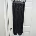 WHY Dress Black Sequin Joggers NWT New Years Eve Party Pants Small Sparkle Photo 11